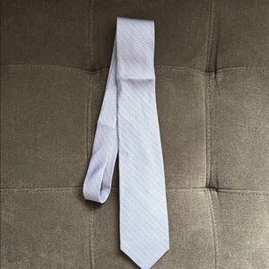 Blue and purple printed Hermes tie